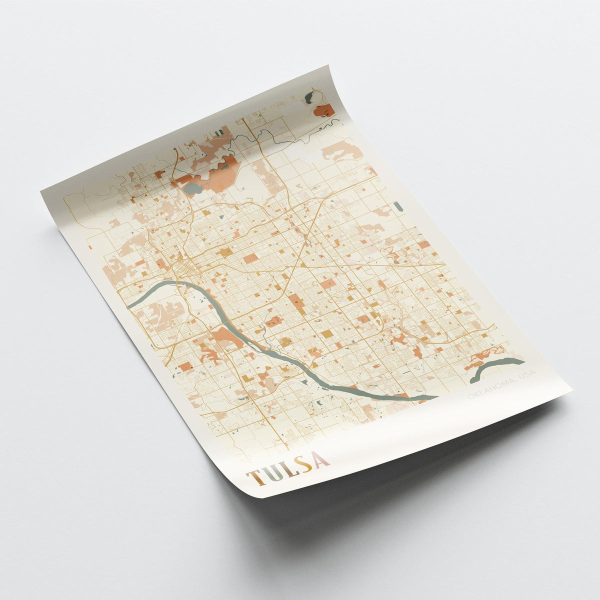 tulsa, oklahoma map poster - image 4