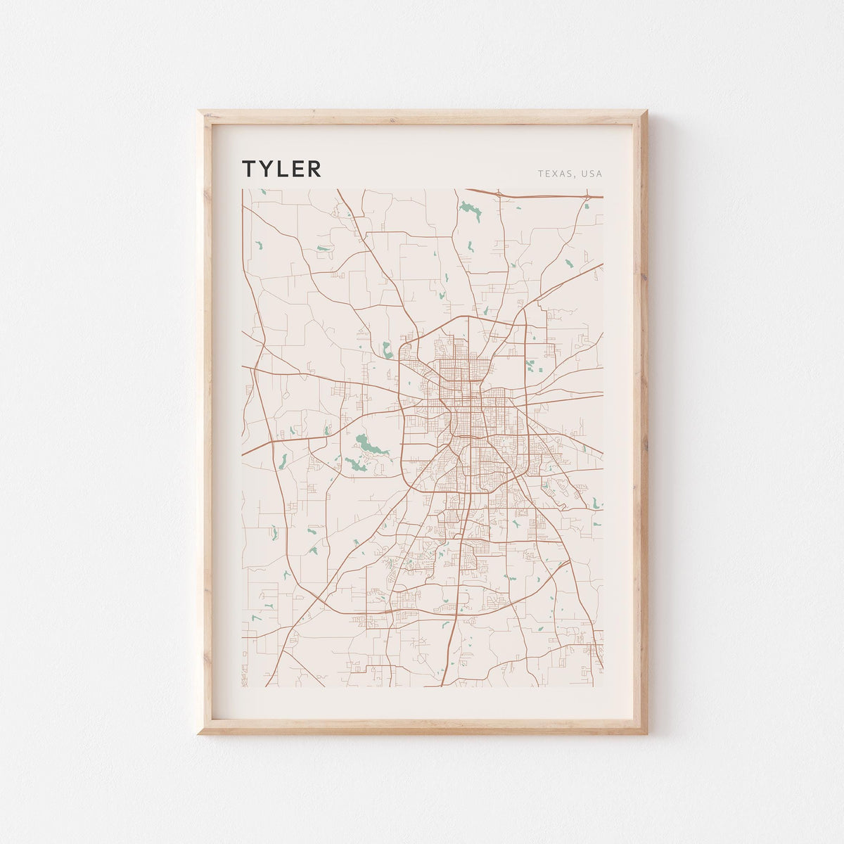 tyler, texas map poster - image 1