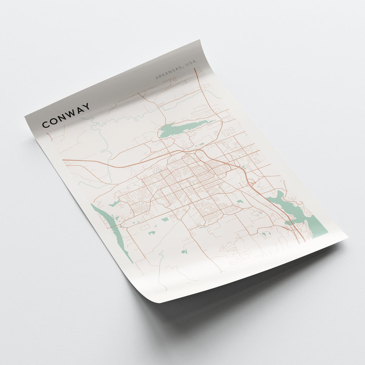 conway, arkansas map poster - image 4