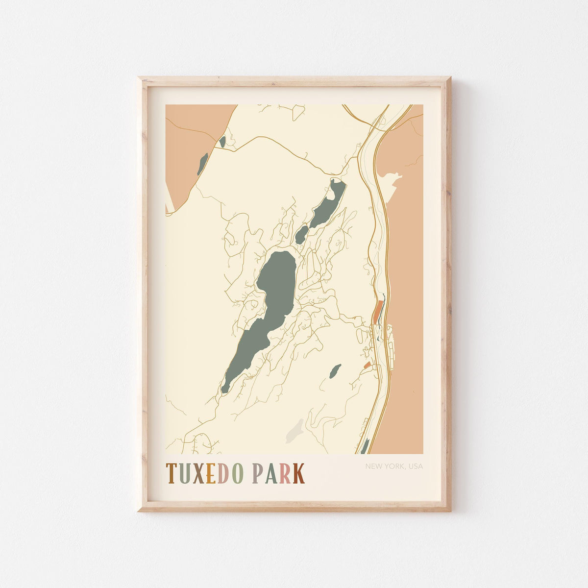 tuxedo park, new york map poster - image 1