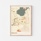 folsom, california map poster - image 1
