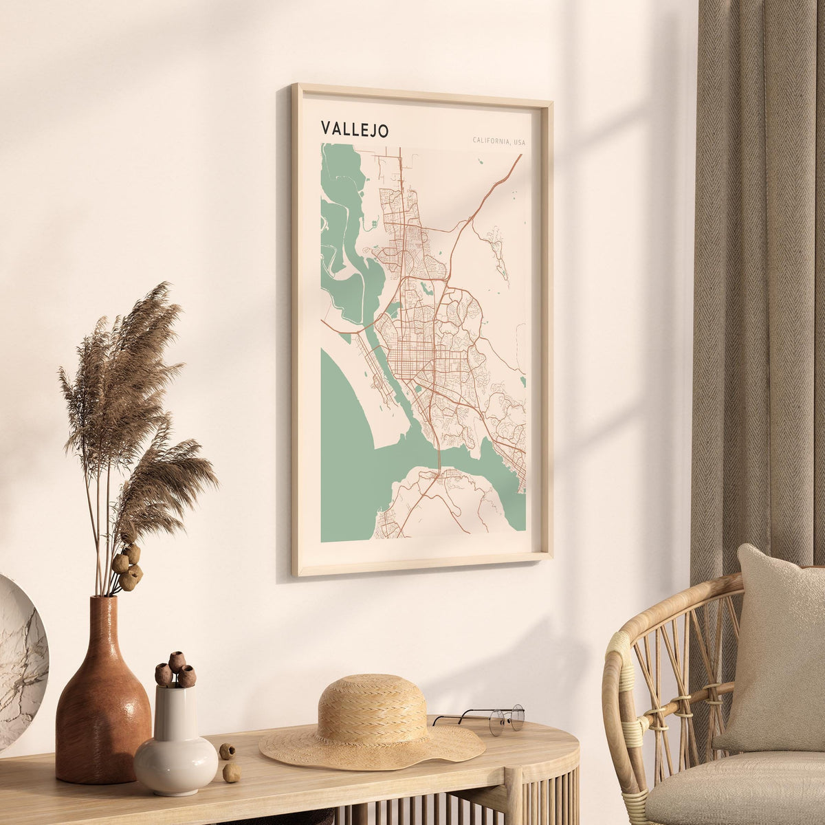 vallejo, california map poster - image 2