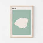 kauai, hawaii map poster - image 1