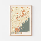 new rochelle, new york map poster - image 1