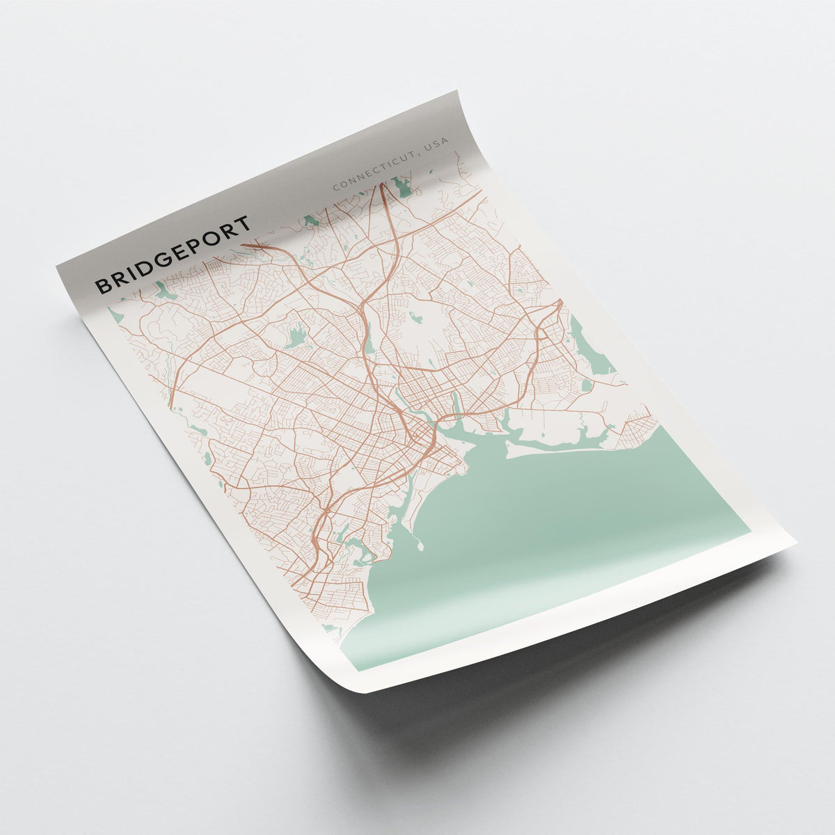 bridgeport, connecticut map poster - image 4