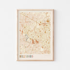 hillsboro, oregon map poster - image 1