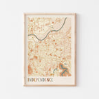independence, missouri map poster - image 1