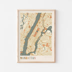 manhattan, new york map poster - image 1