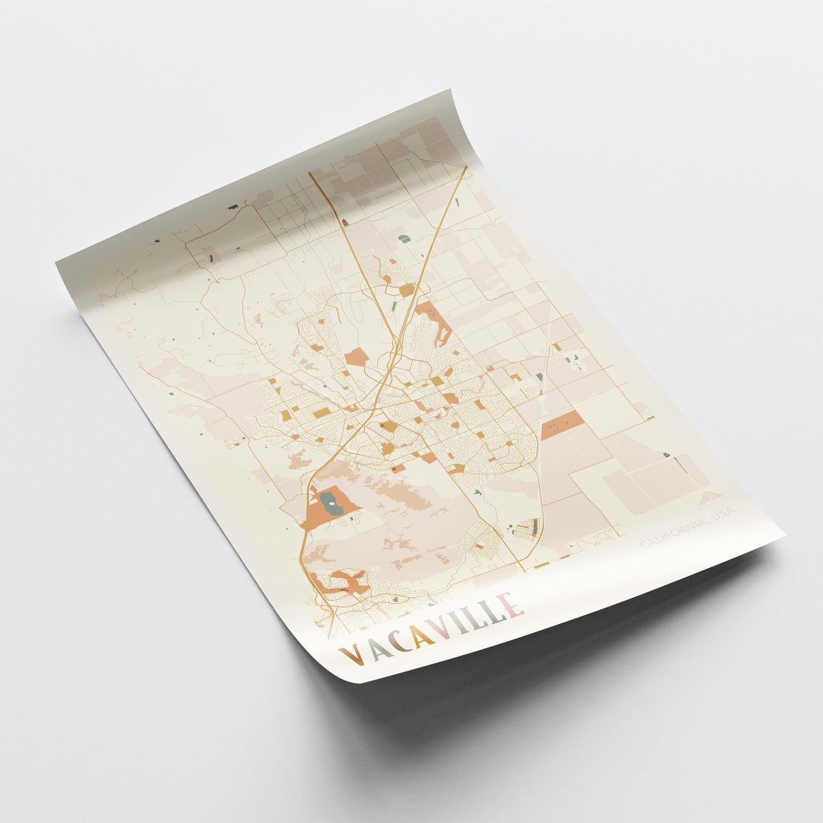 vacaville, california map poster - image 4