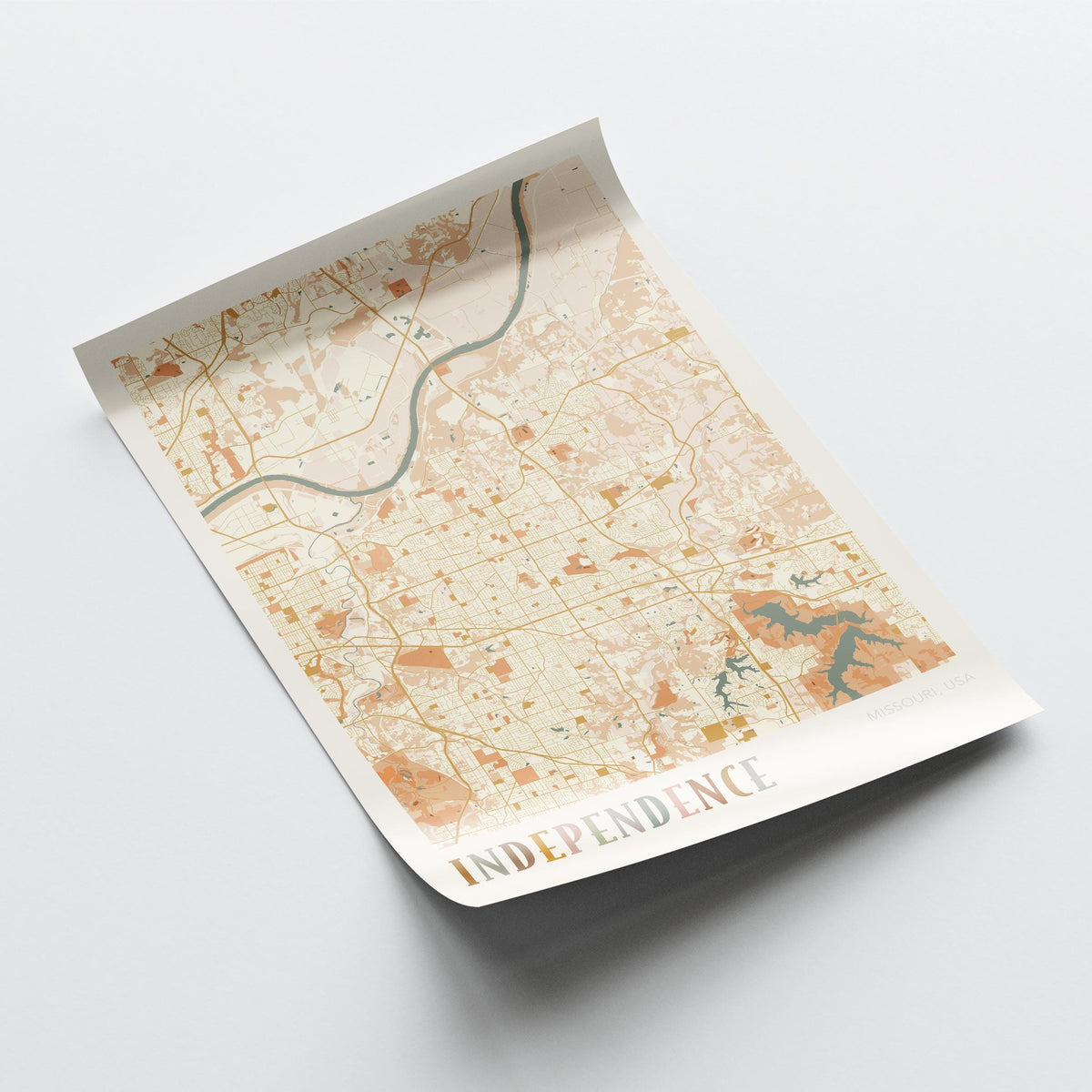 independence, missouri map poster - image 4