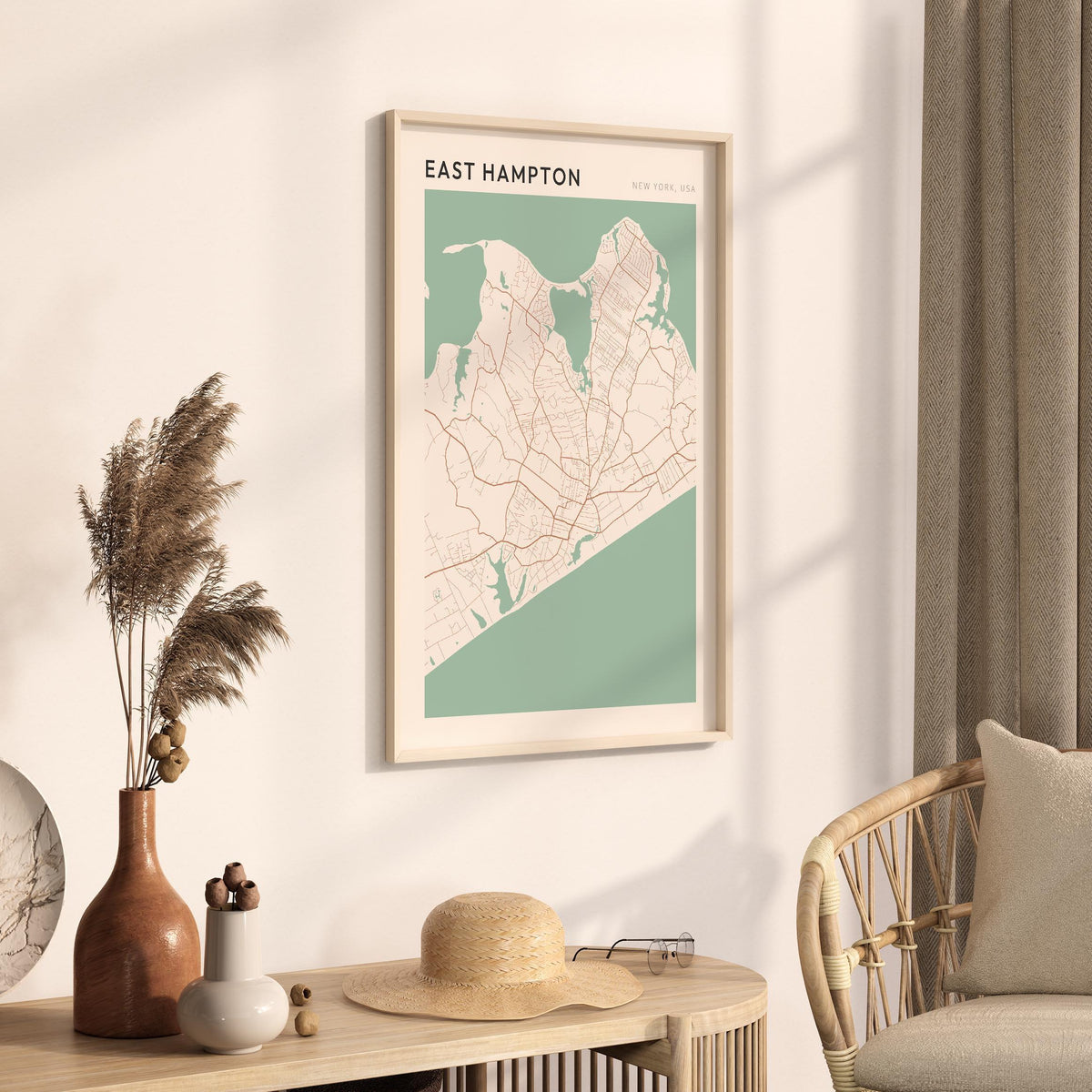 east hampton, new york map poster - image 2