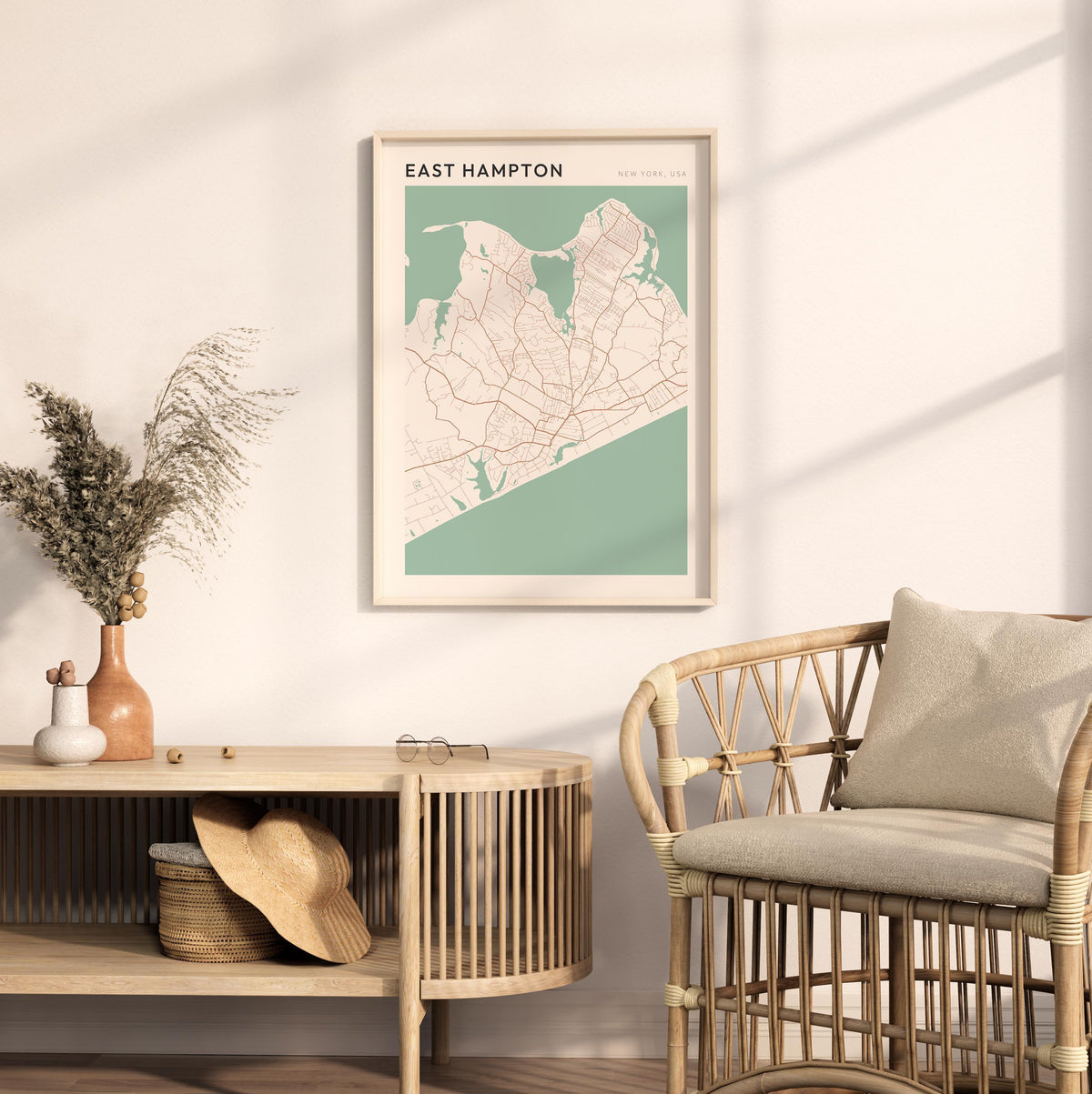 east hampton, new york map poster - image 3