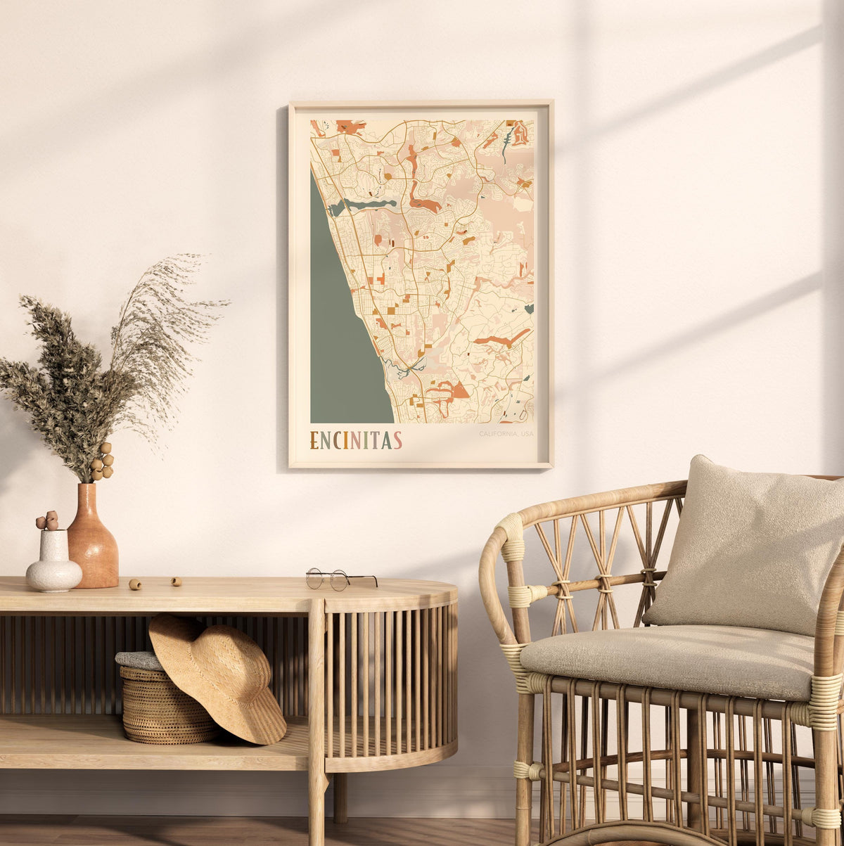 encinitas, california map poster - image 3