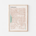 torrance, california map poster - image 1
