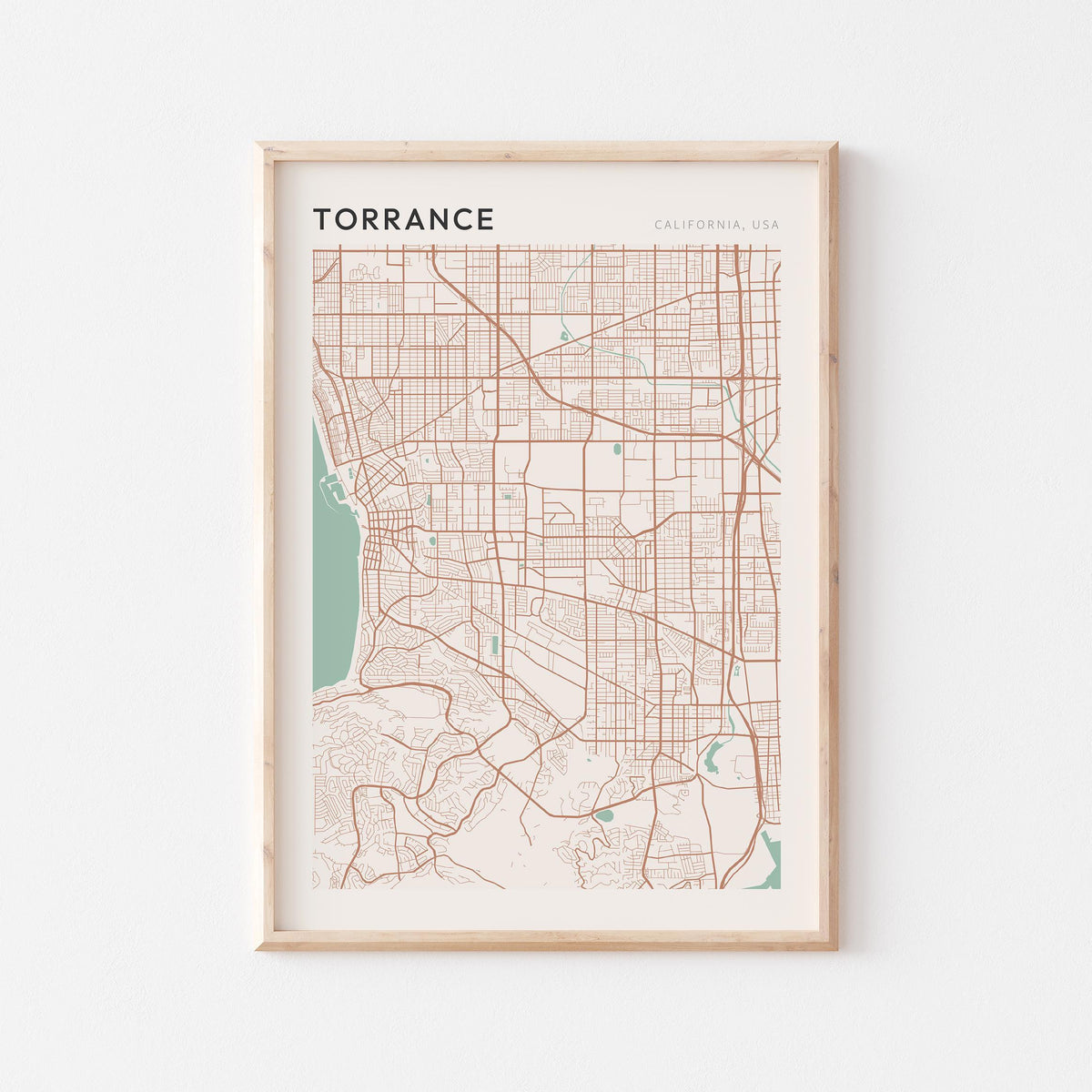torrance, california map poster - image 1