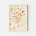 canton, ohio map poster - image 1