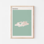 nassau, bahamas map poster - image 1