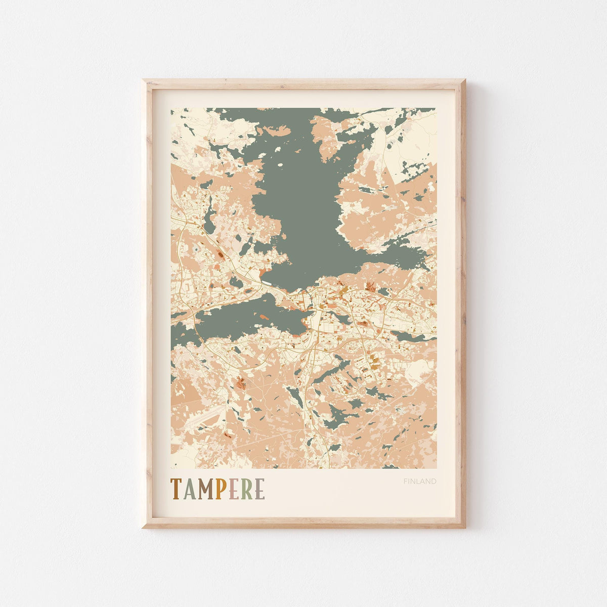 tampere finland map poster - image 1
