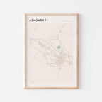 ashgabat, turkmenistan map poster - image 1