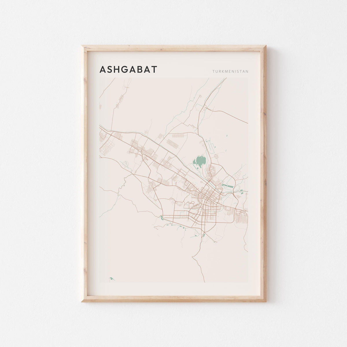 ashgabat, turkmenistan map poster - image 1