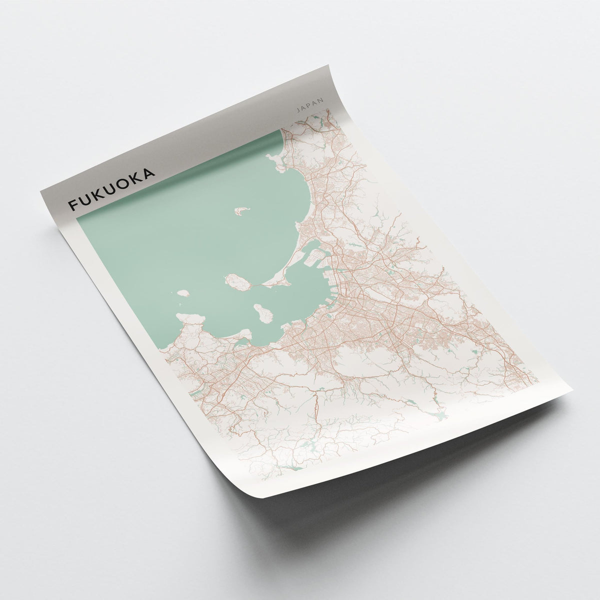 fukuoka, japan map poster - image 4