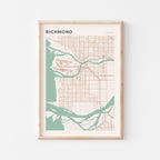 richmond, british columbia map poster - image 1
