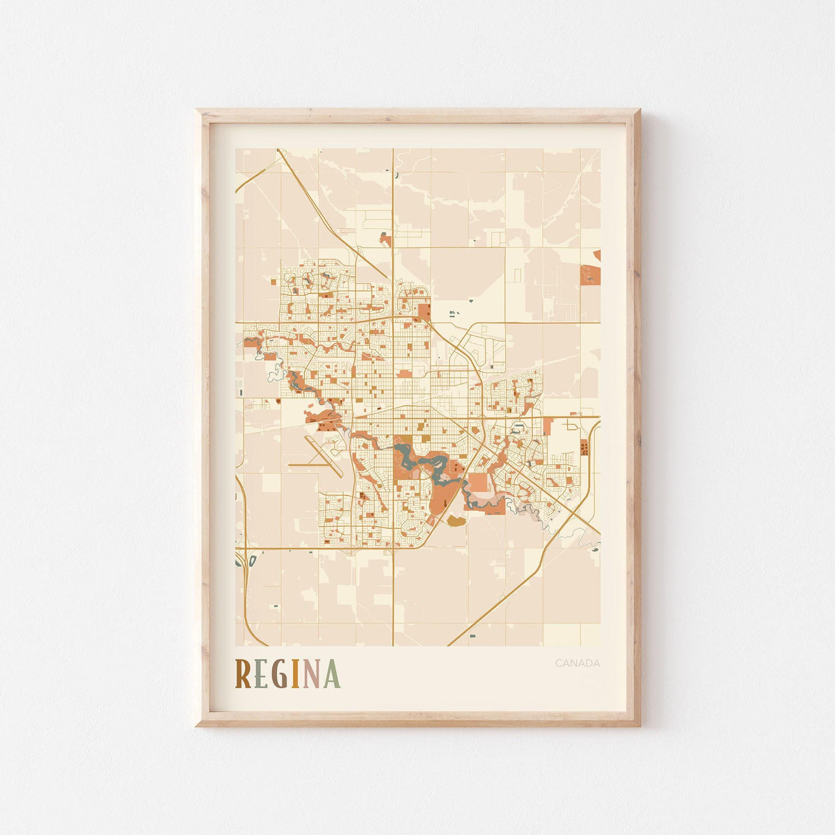 regina, saskatchewan map poster - image 1