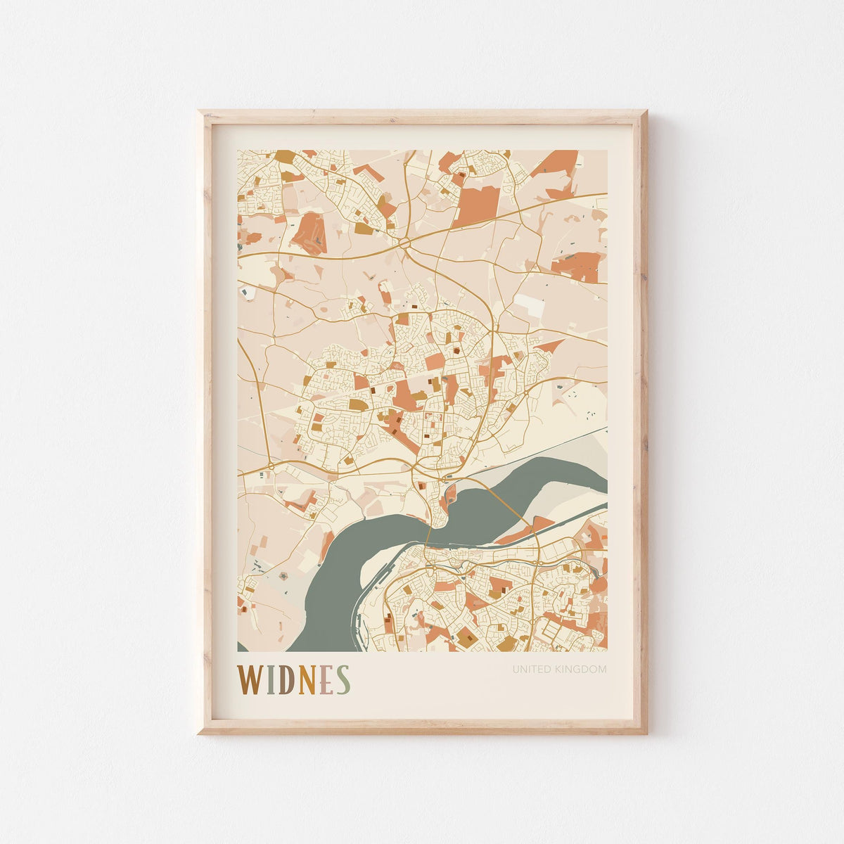 widnes, united kingdom map poster - image 1