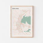geelong, australia map poster - image 1