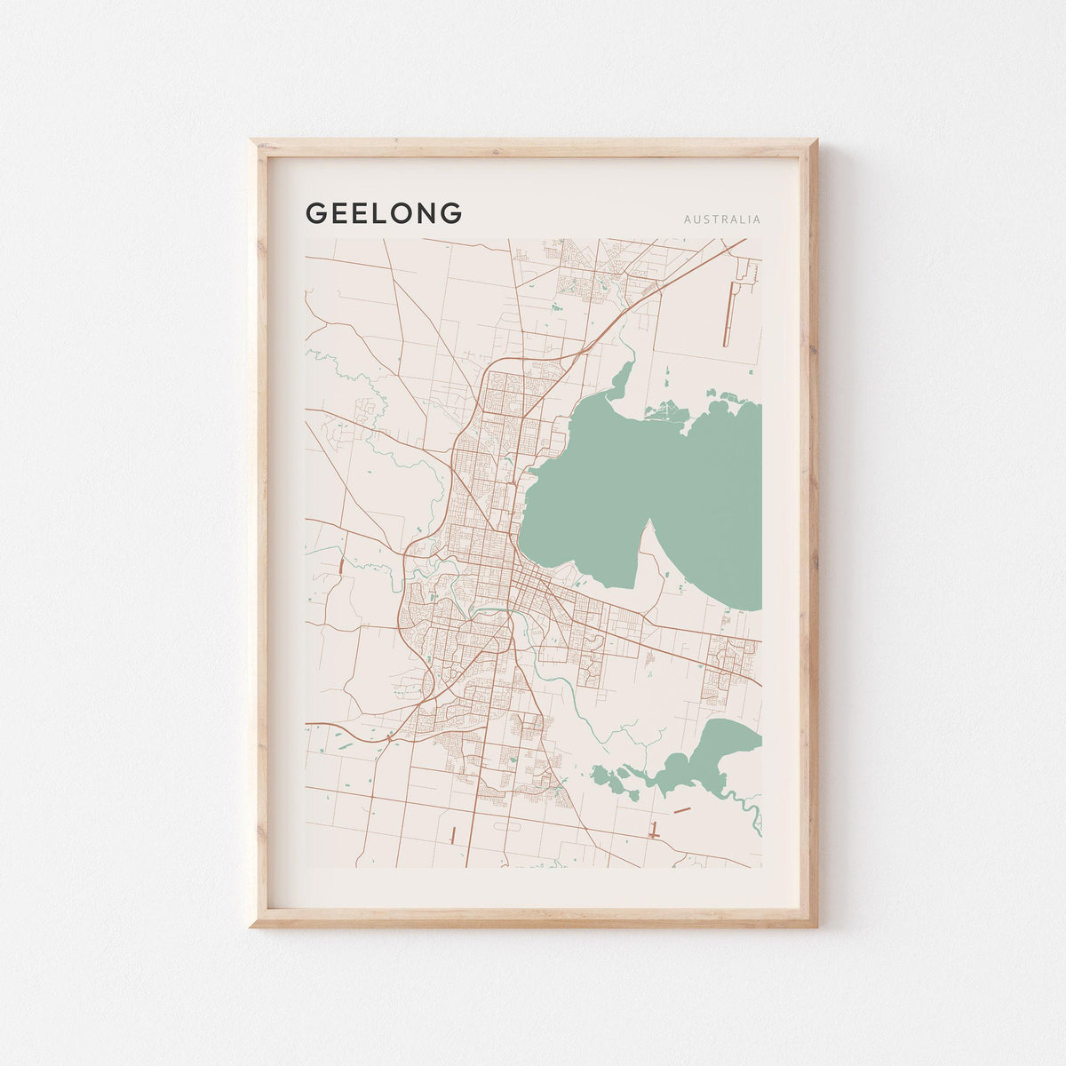 geelong, australia map poster - image 1