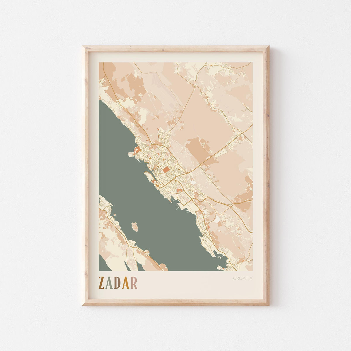 zadar croatia map poster - image 1