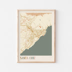 santa cruz spain map poster - image 1