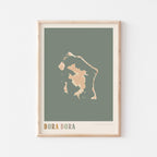 bora bora, french polynesia map poster - image 1