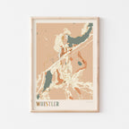 whistler, british columbia map poster - image 1