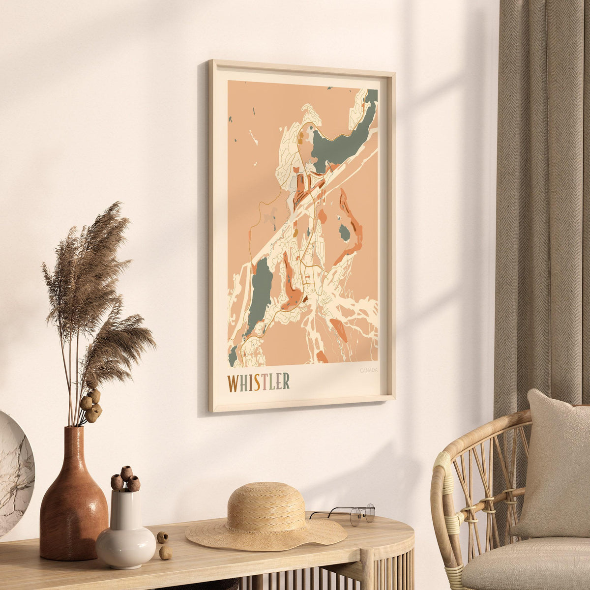 whistler, british columbia map poster - image 2