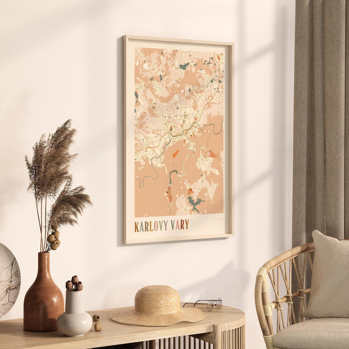 karlovy vary czechia map poster - image 2