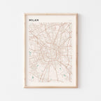 milan italy map poster - image 1