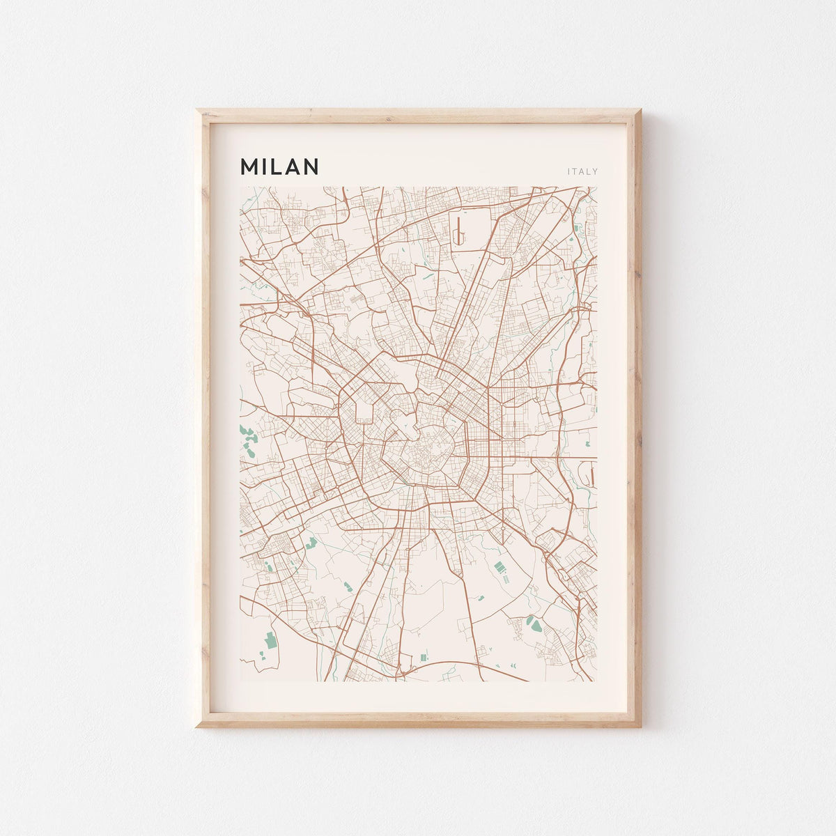 milan italy map poster - image 1