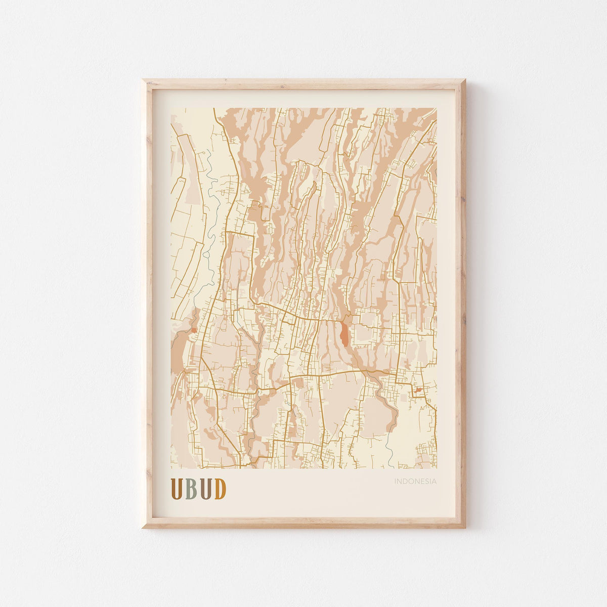 ubud, indonesia map poster - image 1