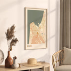 haifa, israel map poster - image 2