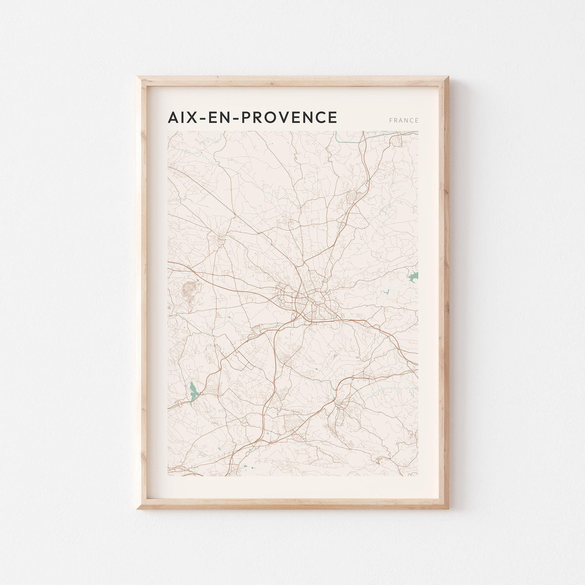 aix-en-provence france map poster - image 1