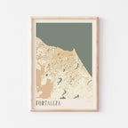 fortaleza, brazil map poster - image 1