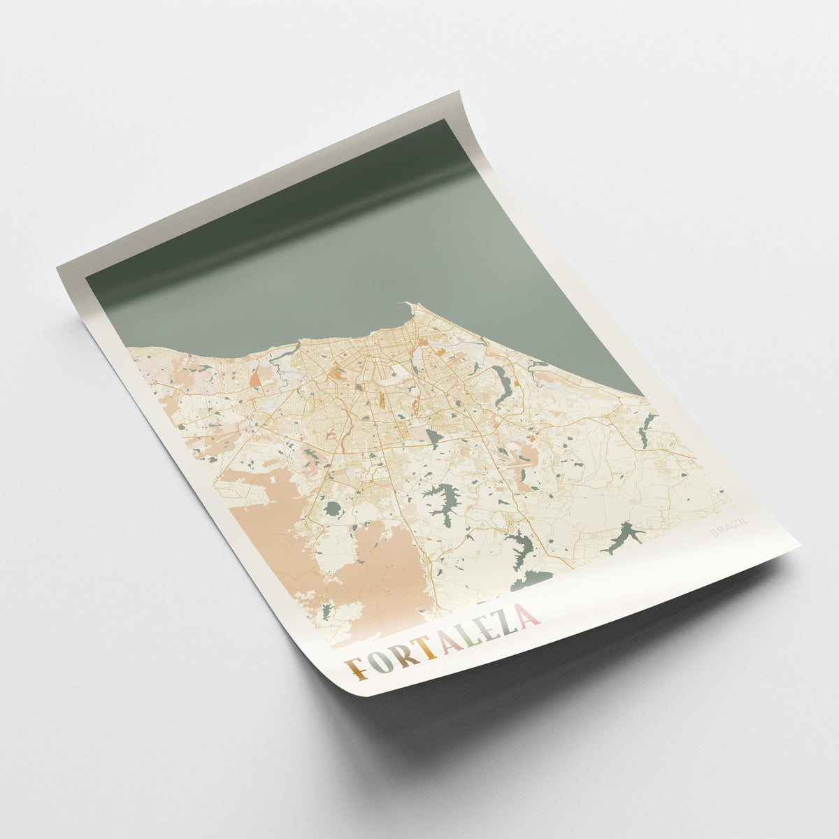 fortaleza, brazil map poster - image 4