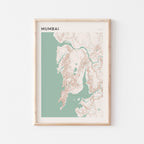 mumbai, india map poster - image 1