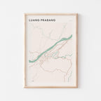 luang prabang, laos map poster - image 1