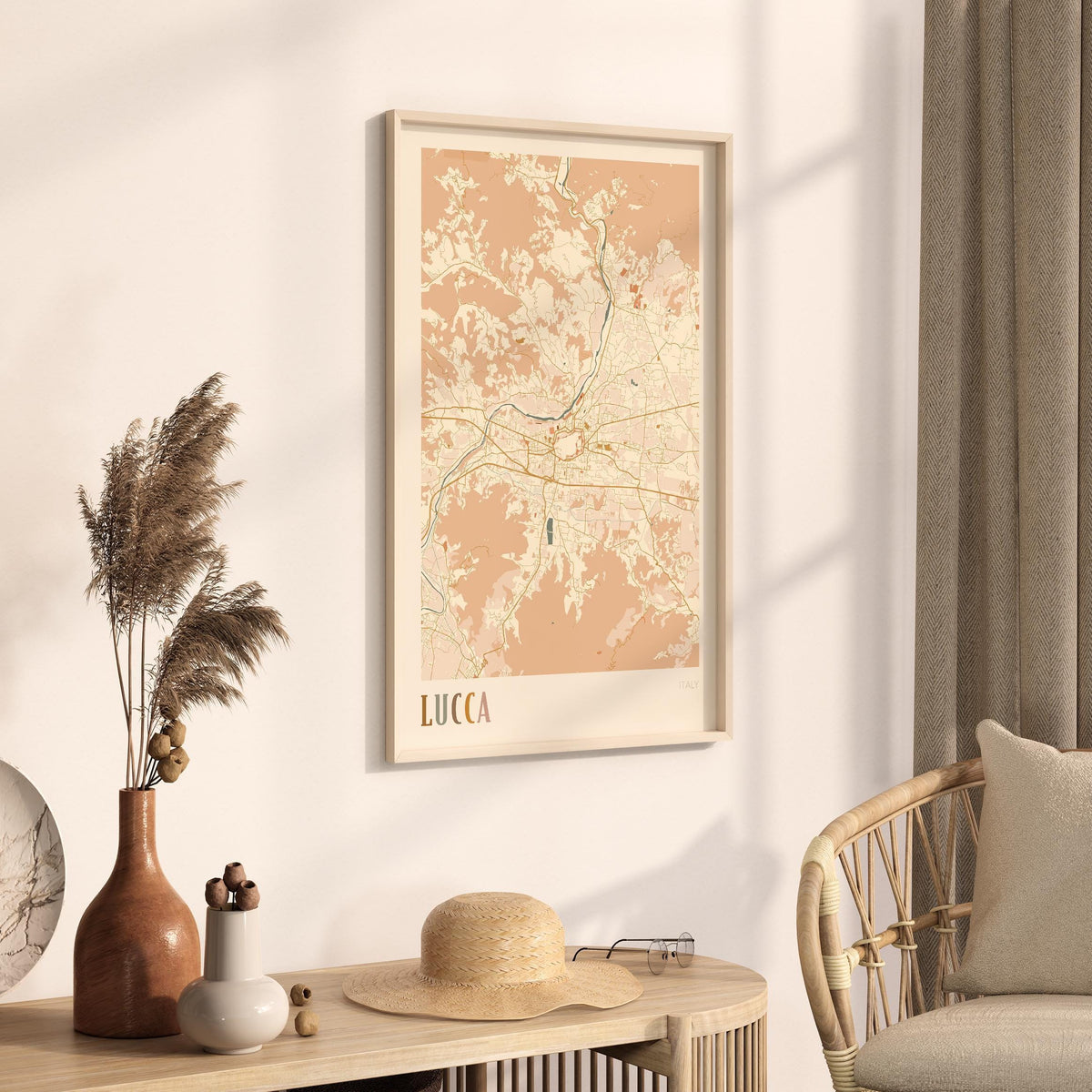lucca italy map poster - image 2