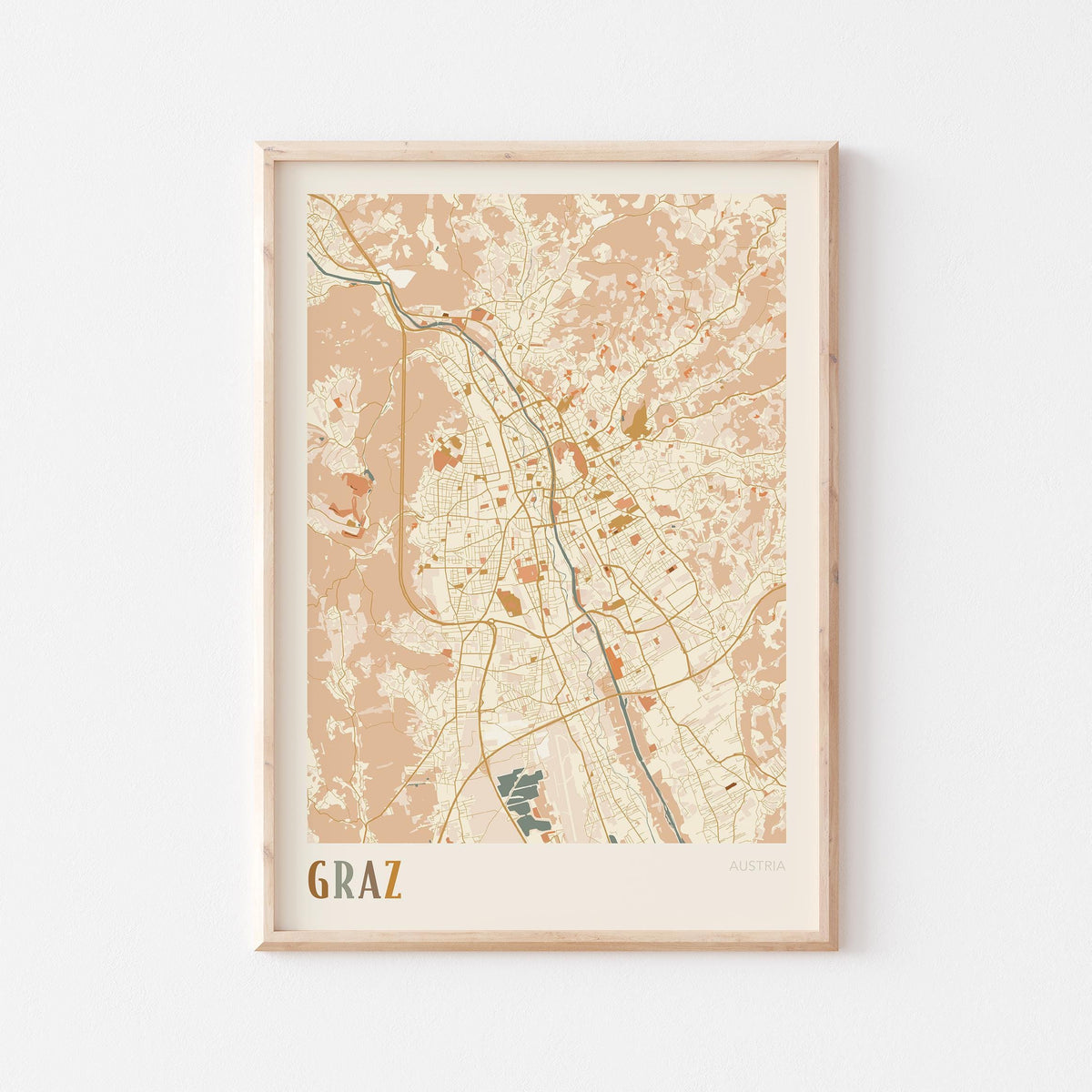 graz austria map poster - image 1
