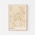 limoges france map poster - image 1