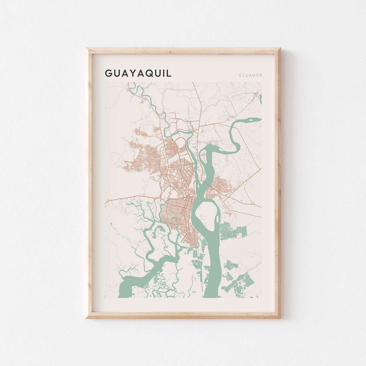 guayaquil, ecuador map poster - image 1