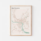 bratislava slovakia map poster - image 1